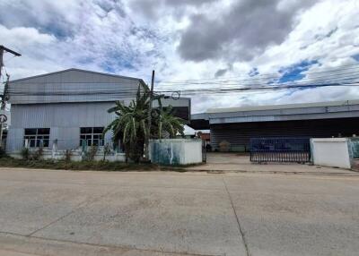 Exterior view of an industrial building