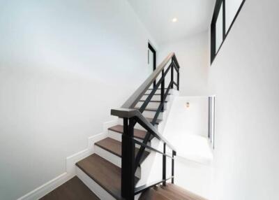 Elegant staircase with modern railing