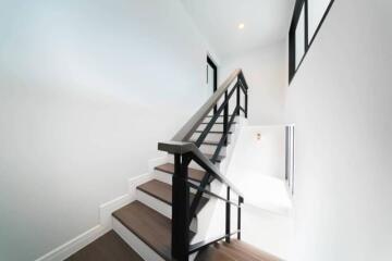 Elegant staircase with modern railing