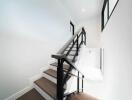 Elegant staircase with modern railing