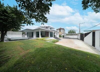 Modern house with garden and driveway