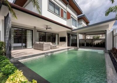 Backyard with pool and patio