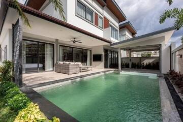 Backyard with pool and patio