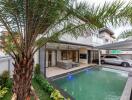 Modern house with pool and garage