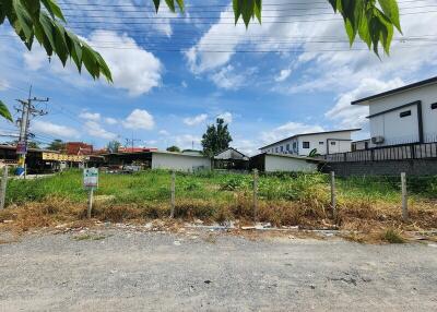 Vacant land lot with clear sky