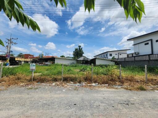 Vacant land lot with clear sky