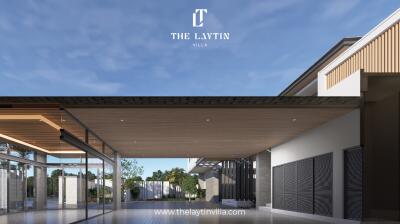 Exterior view of The Laytin Villa with modern architecture and open design