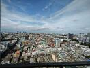 Panoramic cityscape view from high-rise building