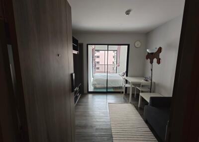 Bedroom with balcony view