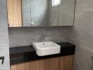 Contemporary bathroom with sink and vanity