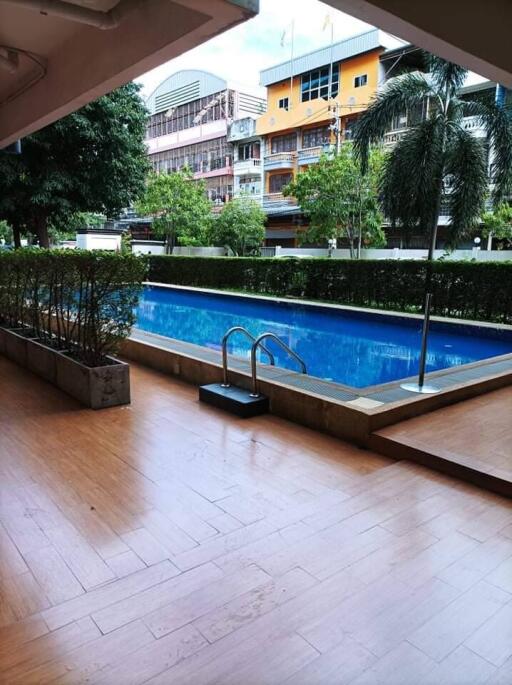 Swimming pool with poolside view