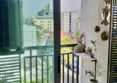 Balcony with city view