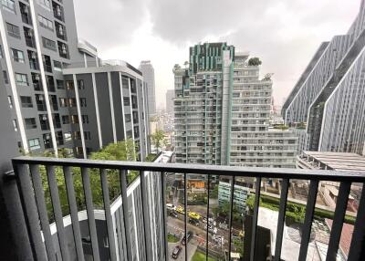 balcony with city view