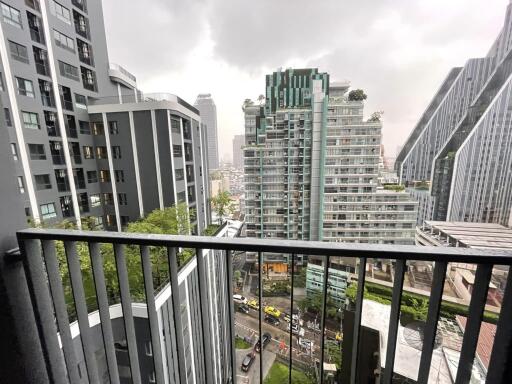 balcony with city view