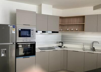 Modern kitchen with built-in appliances