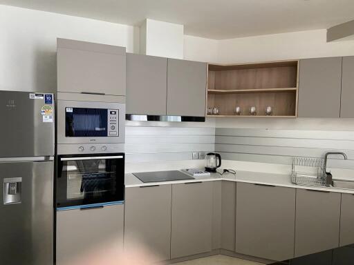 Modern kitchen with built-in appliances