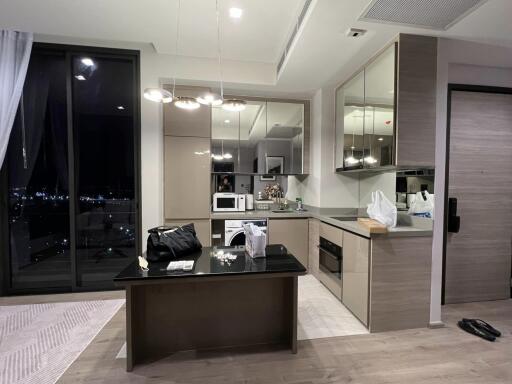 Modern kitchen with island and appliances