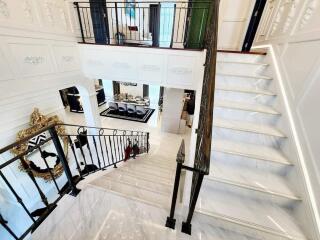 Elegant staircase and interior view