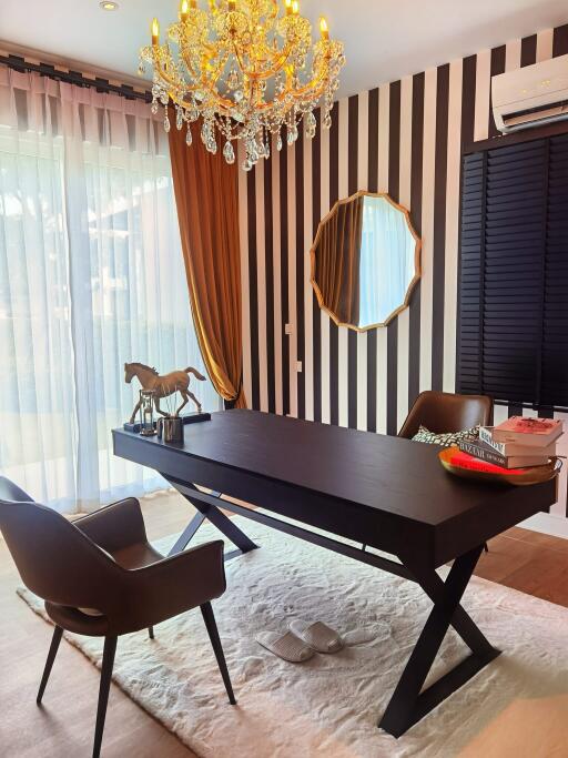 Modern home office with elegant decor