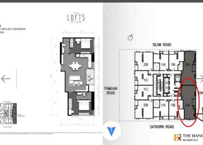 เดอะล็อฟท์ สีลม BTS สุรศักดิ์ 2 ห้องนอน 2 ห้องน้ำ  C2310010001