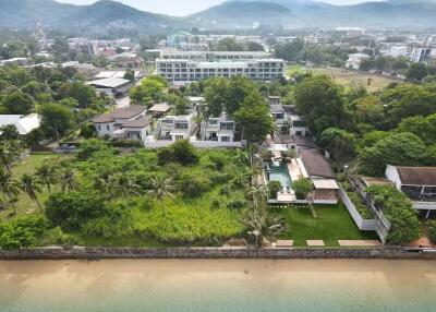 Aerial view of beachside property