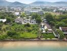 Aerial view of beachside property