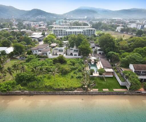 Aerial view of beachside property