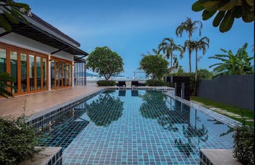 Outdoor swimming pool with a view