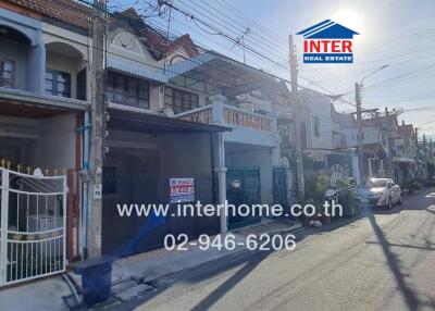 Street view of residential buildings