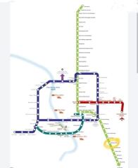 Public transportation map of the city