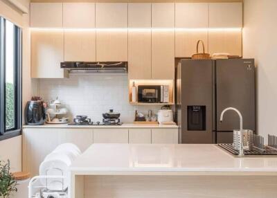 Modern kitchen with appliances and island