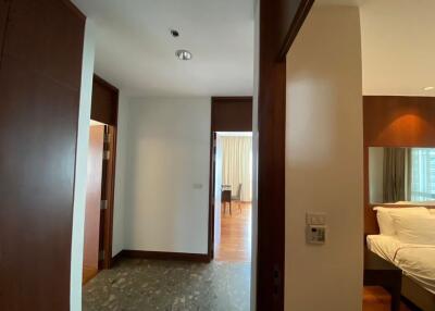 Hallway leading to bedroom and living area