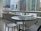 Balcony with city view