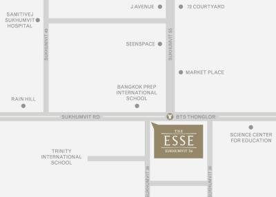 Map of local area around The Esse Sukhumvit 36