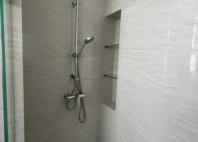 Modern bathroom shower with sleek design