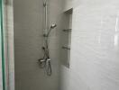 Modern bathroom shower with sleek design