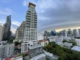 Skyline view of a modern high-rise building