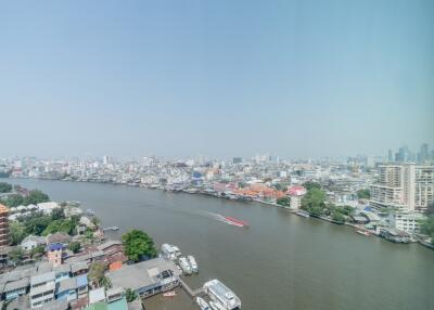 High-rise view of a river and cityscape