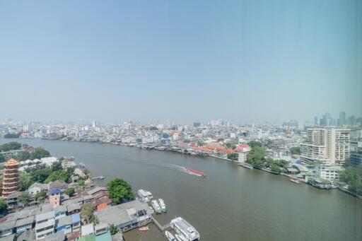 High-rise view of a river and cityscape