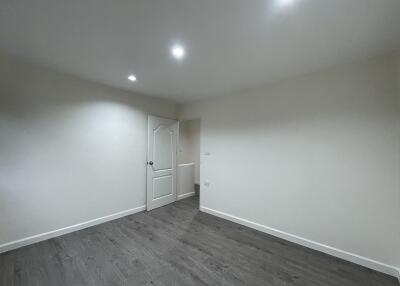 empty room with recessed lighting