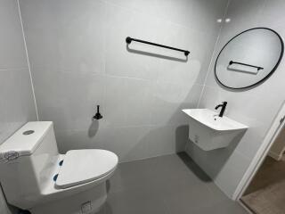 Modern bathroom with a toilet and a sink