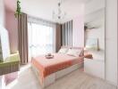 Bright and airy bedroom with modern decor