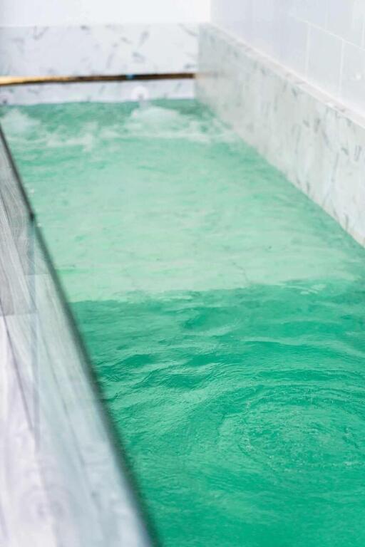 Indoor Pool with Greenish Water