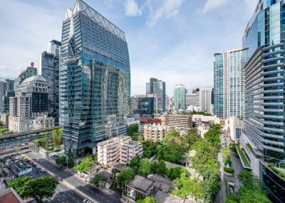 View of city buildings and streets