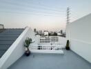 Rooftop area with city view