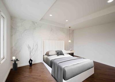 Modern bedroom with stylish decor