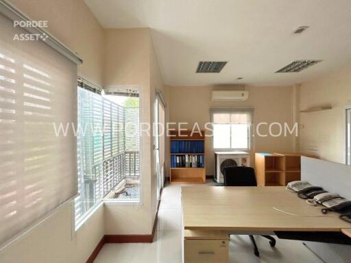 Office space with desk and chairs