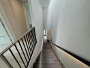 Interior view of a modern stairwell with sleek design