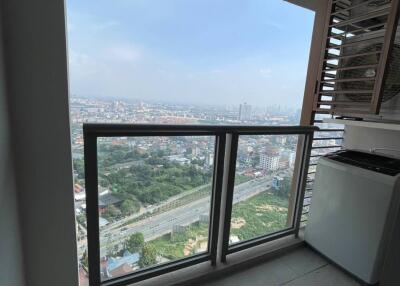 Balcony with a city view