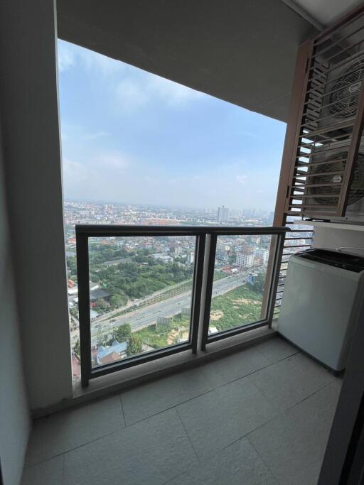 Balcony with a city view